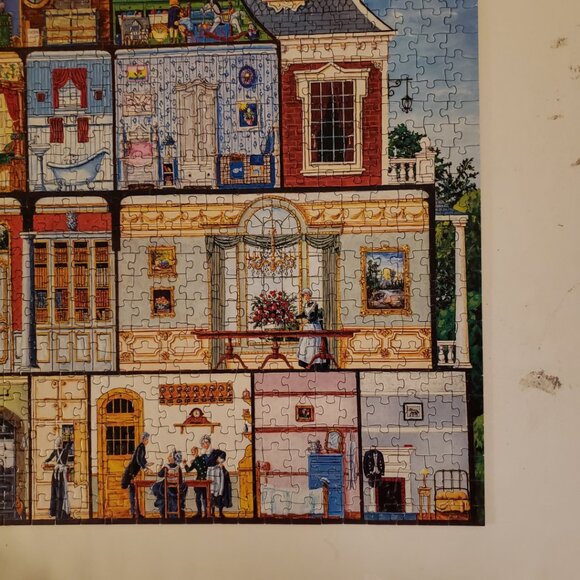 Master Pieces 1000pc Waldens Manor House 26x19 Inside Out Pre-Owned - Picture 12 of 13
